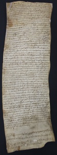 170 C.17.CLXXr, Investitura fatta da Eriberto vescovo a favore di Gandolfo, Taimondo ed Ugo da Cinzanello, Cuspiano [1060-1063, gen.]